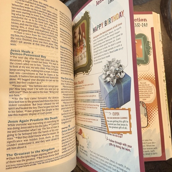 NLT Hands-On Bible Soft Cover NWT Paperback For Children Activities - Picture 9 of 9